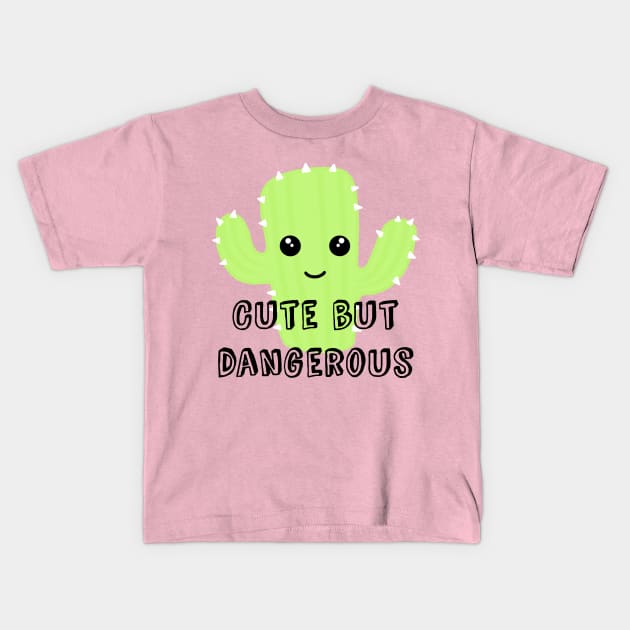 Cute but dangerous Kids T-Shirt by Morishasha